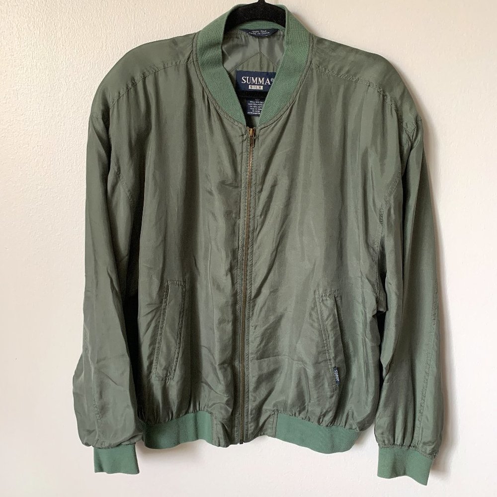 100% Silk Vintage 90's Bomber Jacket